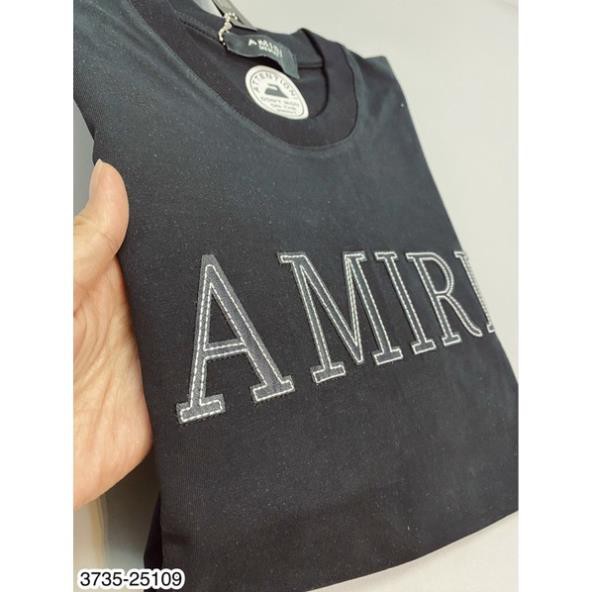 Áo phông Nam Thêu Chữ AMIRI Cao Cấp - Áo Phông cổ tròn AMIRI Chữ Da