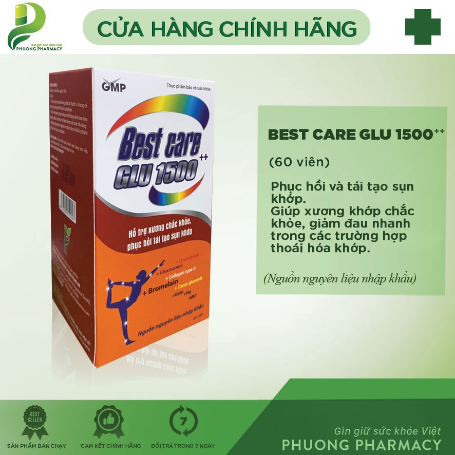 Best care Glu 1500 hỗ trợ bổ sung dưỡng chất cho khớp