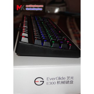 Bàn phím cơ Everglide E300 - Black switch GATERON - LED Rainbow