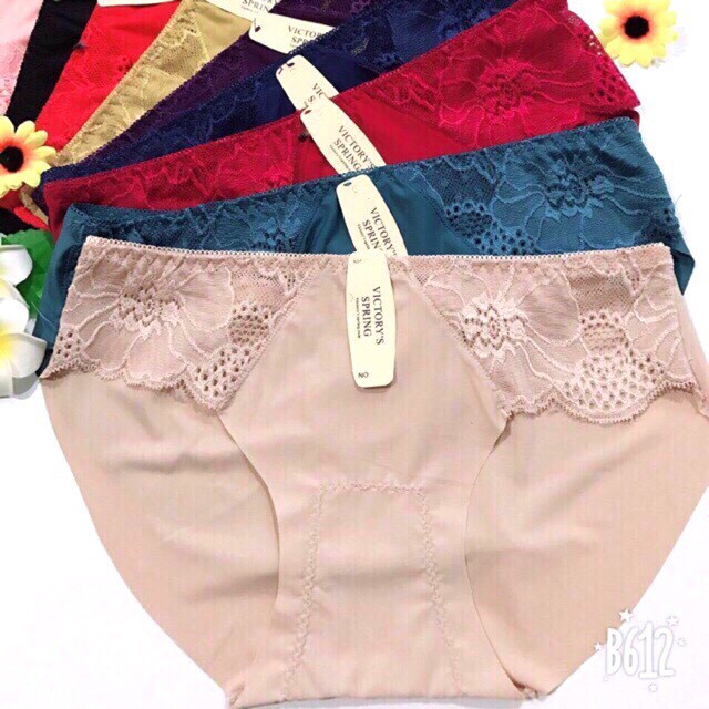 Combo 10 quần lót nữ phối ren 2 bên cực hot, chất su mát và mềm mại