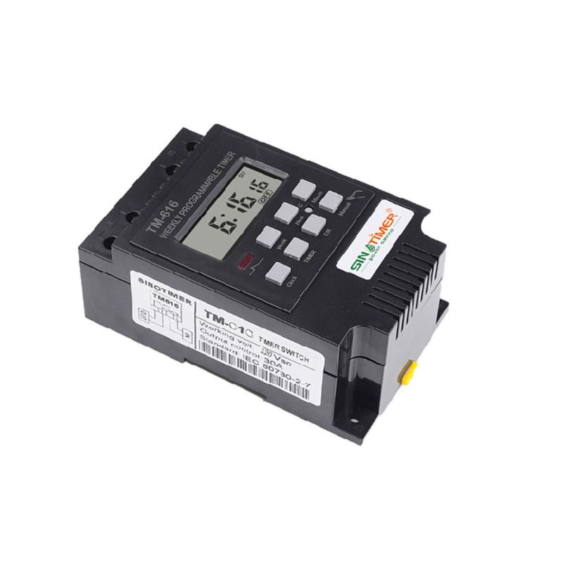 Công Tắc Hẹn Giờ Điện Tử 220V 30A 17 Thiết Bị Lập Trình 7 Ngày
