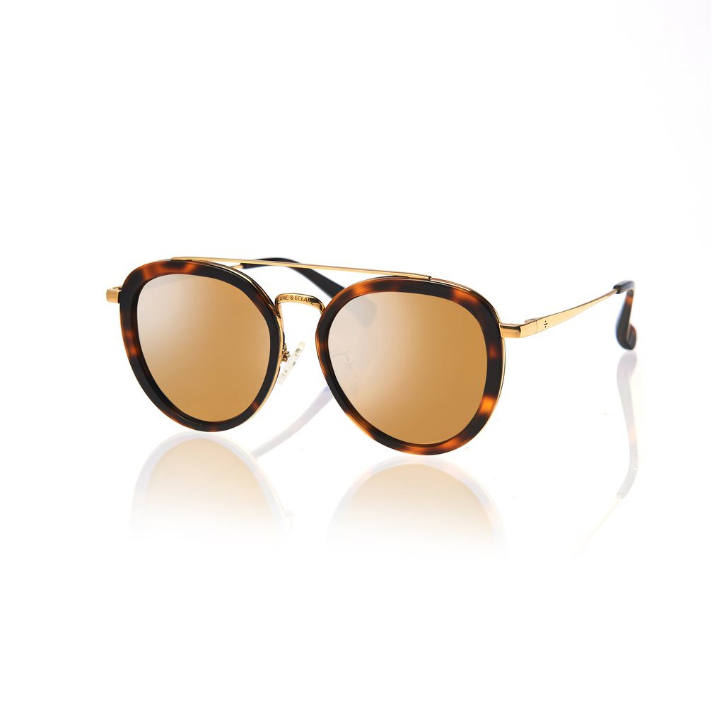 Mắt Kính Thời Trang SAO PAULO (Honey Tortoise And Gold Metal With Gold Mirror Lens)