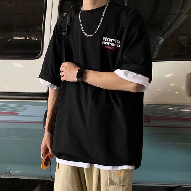 Áo Thun Dáng Rộng Cổ Tròn In Họa Tiết Hoạt Hình Phong Cách Đường Phố Thời Trang Mùa Hè Dành Cho Nam Nữ Size M-8XL