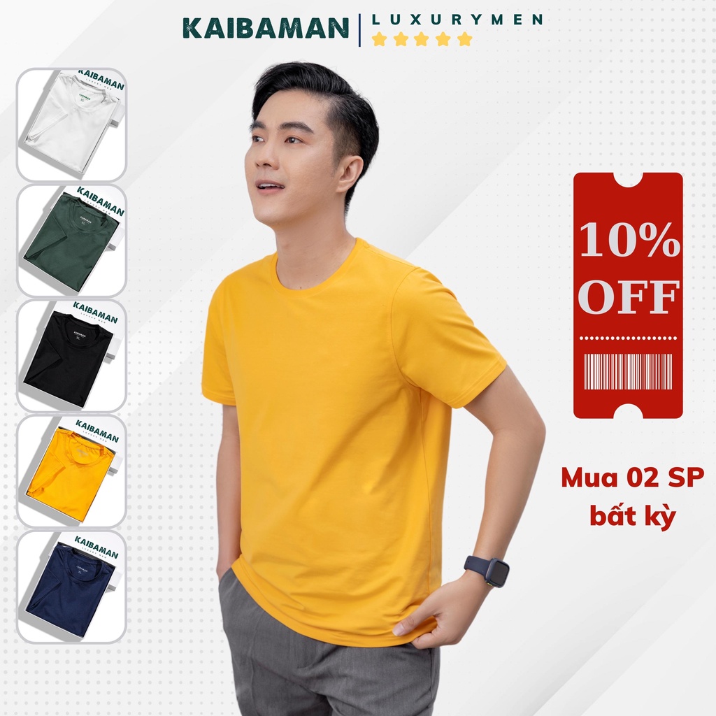 Áo Thun Nam Tay Ngắn Cổ Tròn Kaibaman Áo Phông Nam T-shirt Cotton Hàn Quốc Form Slimfit - KAIBAMAN STORE.[A01-011]