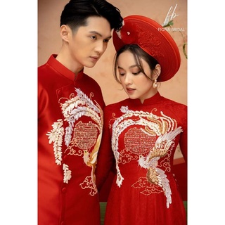 Áo dài cặp cô dâu chú rể