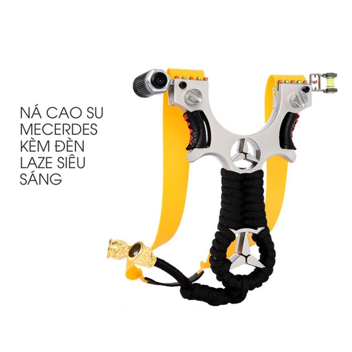 Ná Cao Su cao cấp Mercedes slingshot, tặng kèm thun precise và laze - nacaosustore