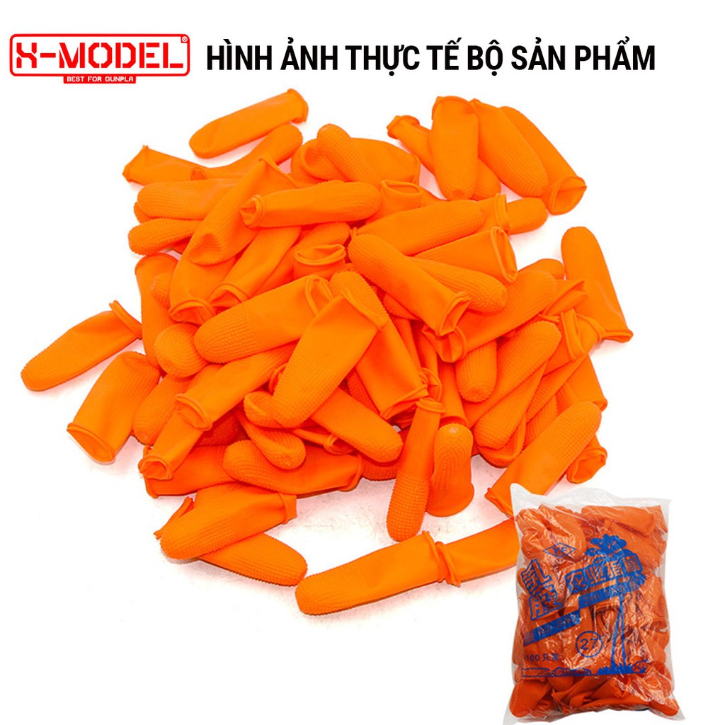 Bộ 100 bao bọc ngón tay có hạt vân chống trơn trượt, chống mài mòn chống tích điện, bảo vệ tay khi dùng XMODEL XM25