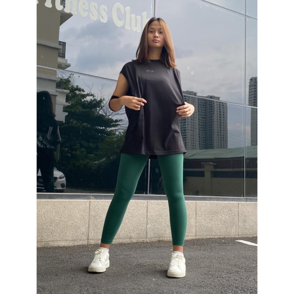 Áo thun sát nách màu đen Unisex tank top cho nam nữ mặc mùa hè dày *