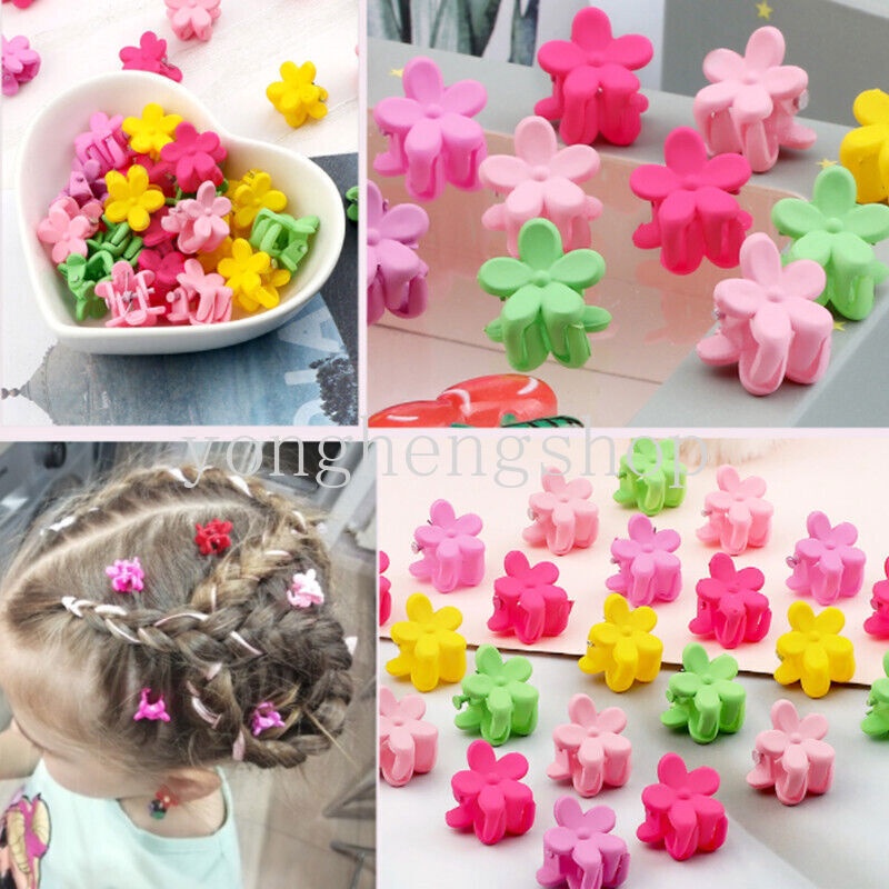 Set 20 Kẹp Tóc Hình Hoa / Ngôi Sao / Vương Miện Màu Sắc Ngọt Ngào Dễ Thương Cho Bé Gái