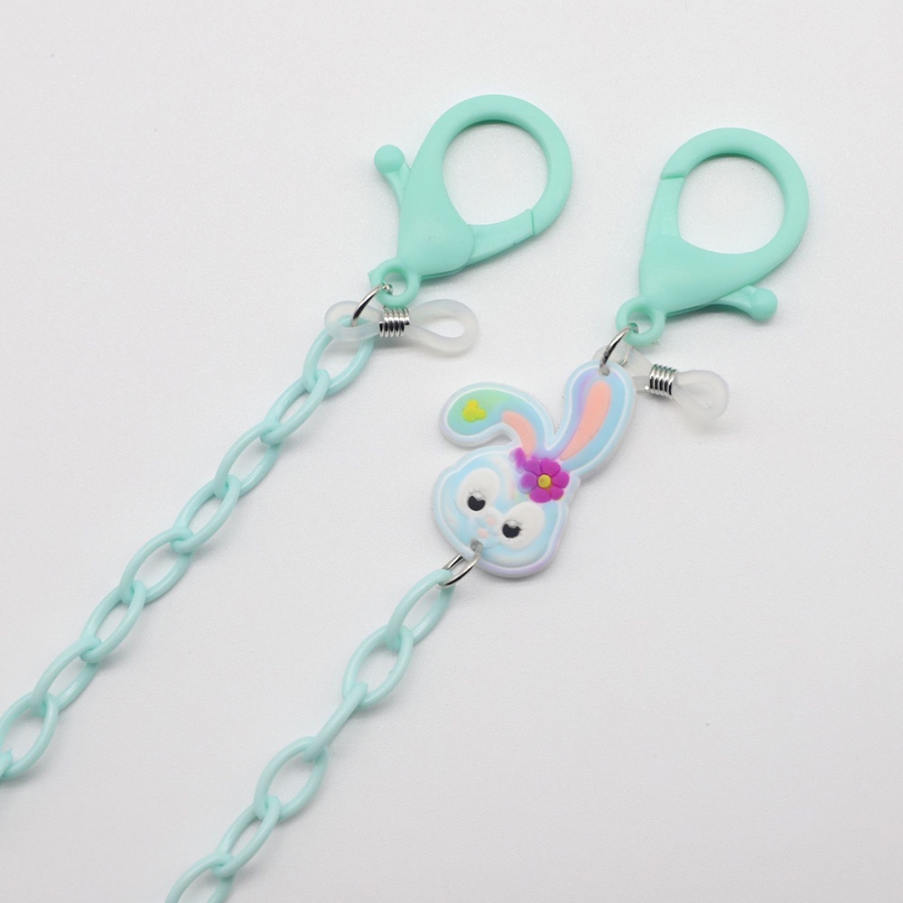 DISNEY Dây Đeo Khẩu Trang Bằng Acrylic Màu Trơn Chống Thất Lạc Kiểu Hoạt Hình Cho Trẻ Em