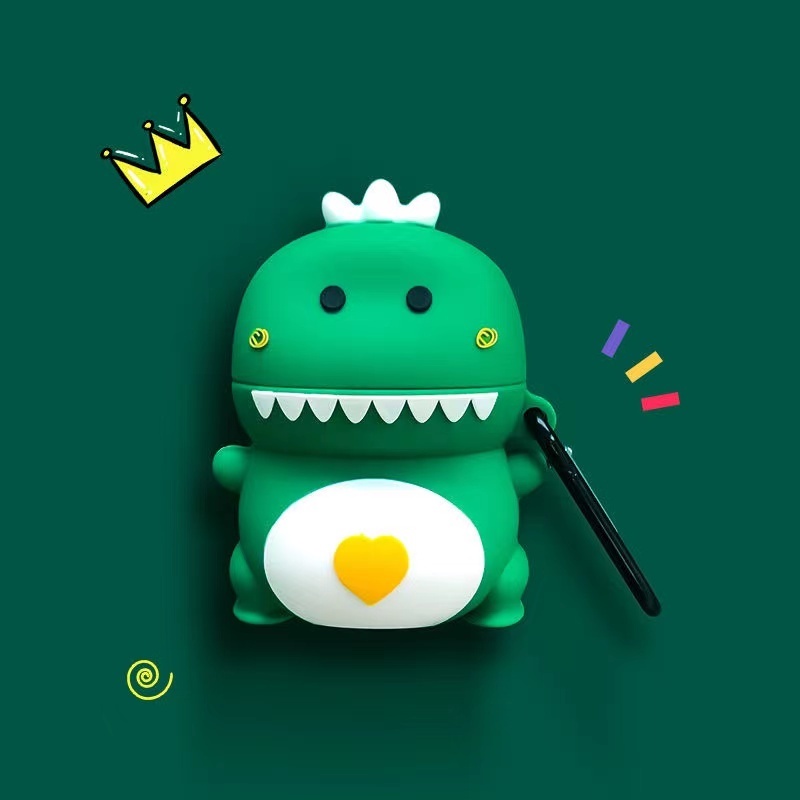 Vỏ Bảo Vệ Hộp Sạc Tai Nghe Lenovo LP40 Mềm Hình Chú Cún/Khủng Long Nhỏ Dễ Thương