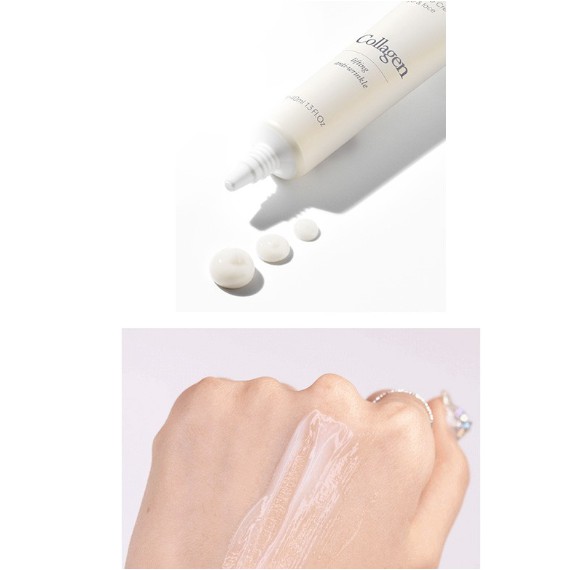 Kem Dưỡng Cải Thiện Nếp Nhăn Da Mặt và Mắt 9Wishes Collagen Ampule Eye &amp; Face Cream 40ml