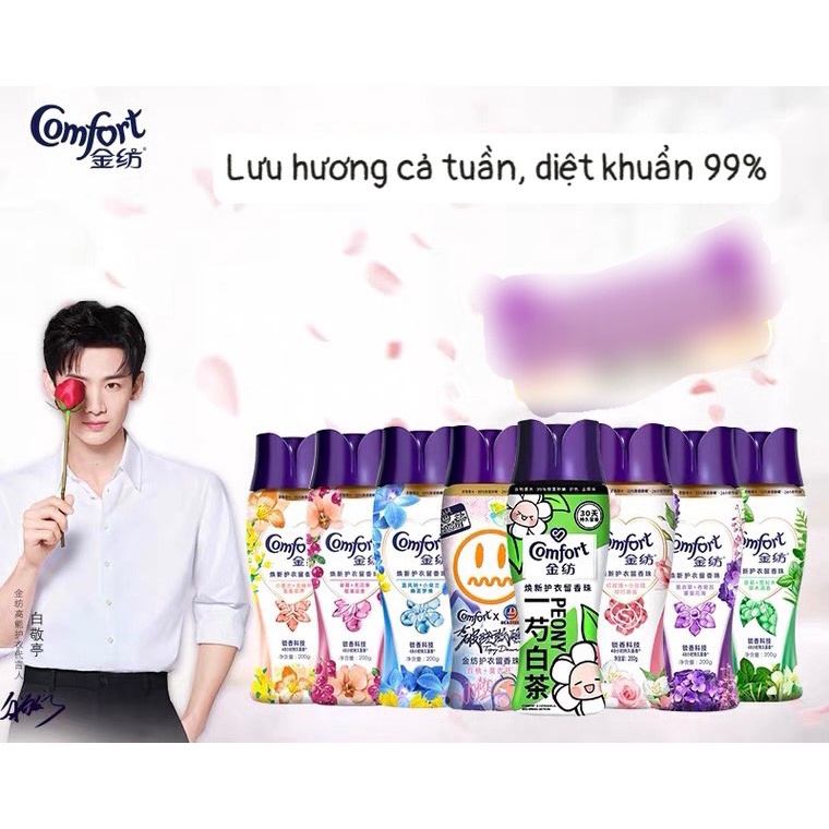 THƠM MỀM VẢI )Viên xả Comfor chai ,cô đặc hương hoa kháng khuẩn