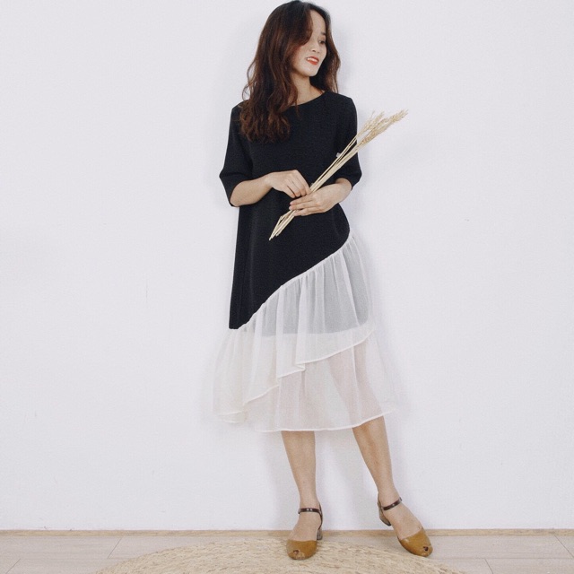 Loli Dress - Váy phối voan trong