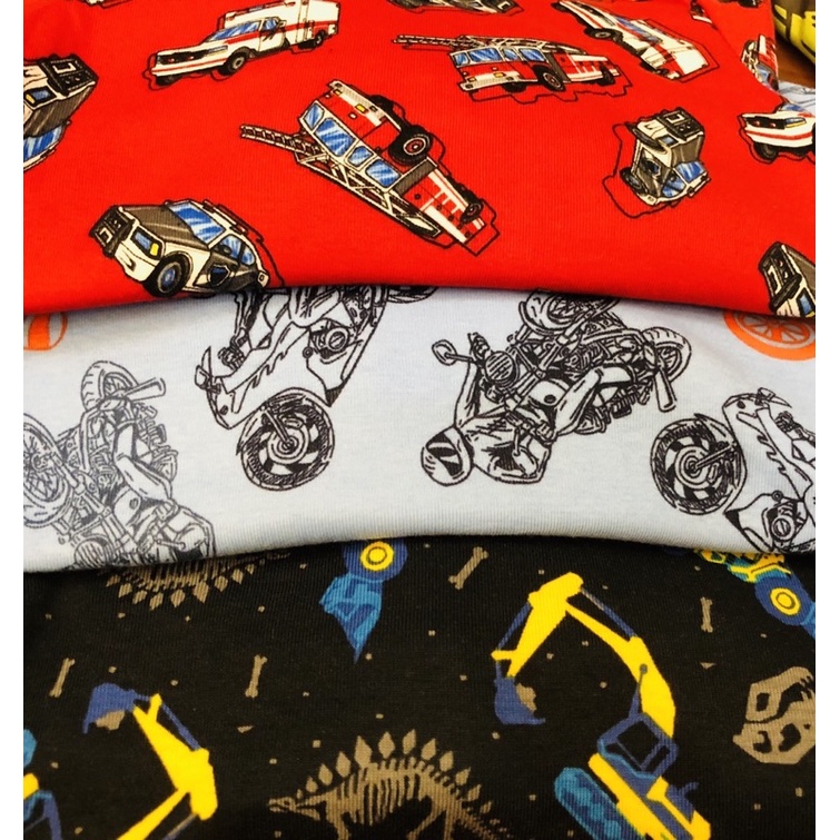 Bộ dài tay Bé Trai Kirklands thun cotton bo gấu Combodia xuất dư xịn - Đồ bộ ngủ mặc nhà thu đông