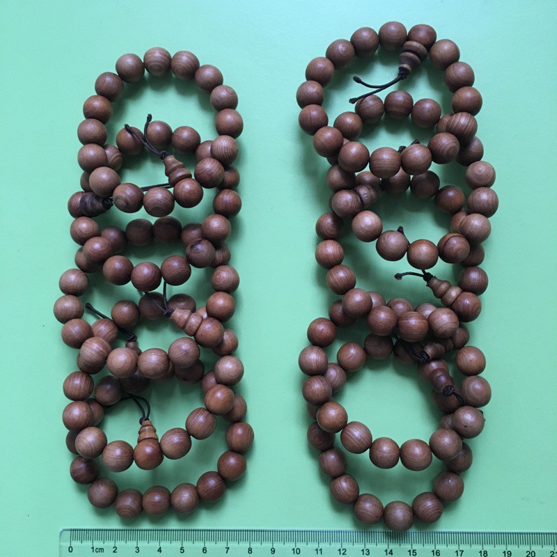 Chuỗi tràng hạt niệm Phật  gỗ ngọc am cao cấp (TH08: 15 hạt 10ly dài 26cm)