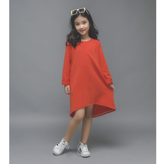 Váy nỉ dài tay dáng suông LK0283 - Lovekids