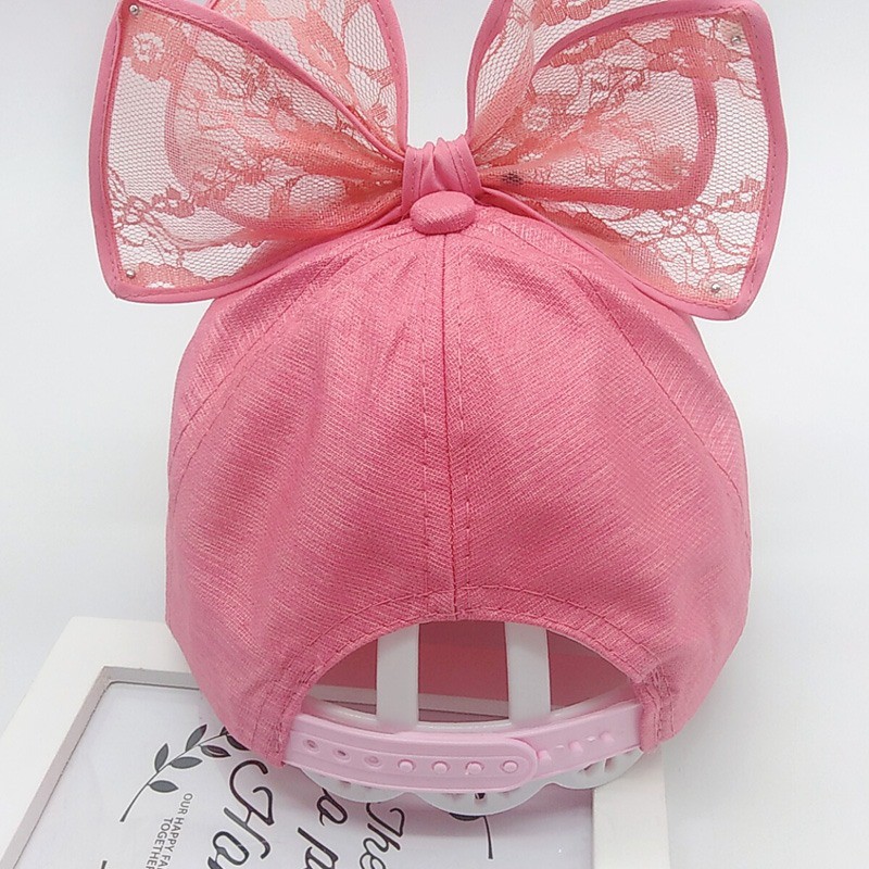 Mũ lưỡi trai in hình vương miện đính ngọc trai giả cho bé gái