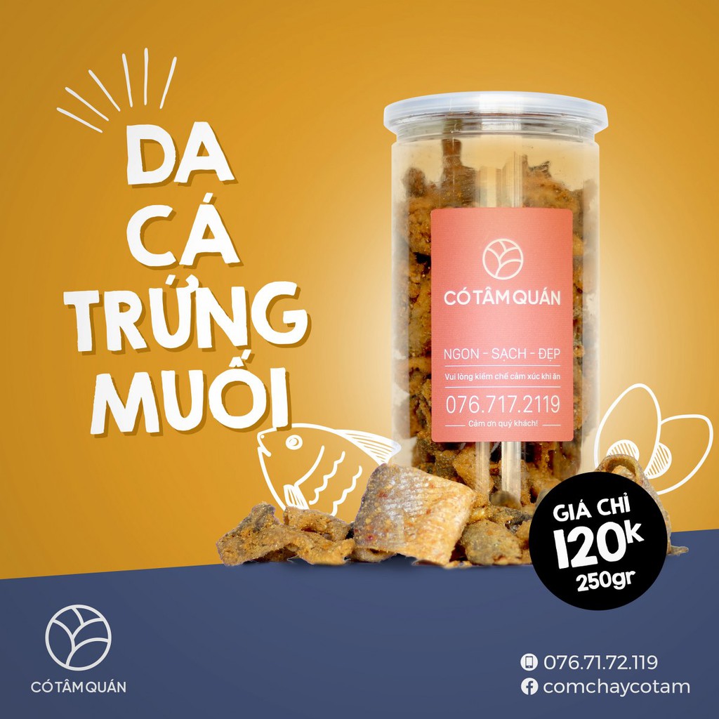 DA CÁ TRỨNG MUỐI - CÓ TÂM QUÁN 250gr