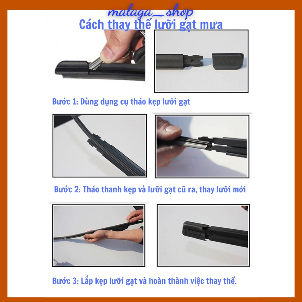 Lưỡi gạt mưa ô tô, đủ kích thước, phù hợp với nhiều dòng xe hơi LGM