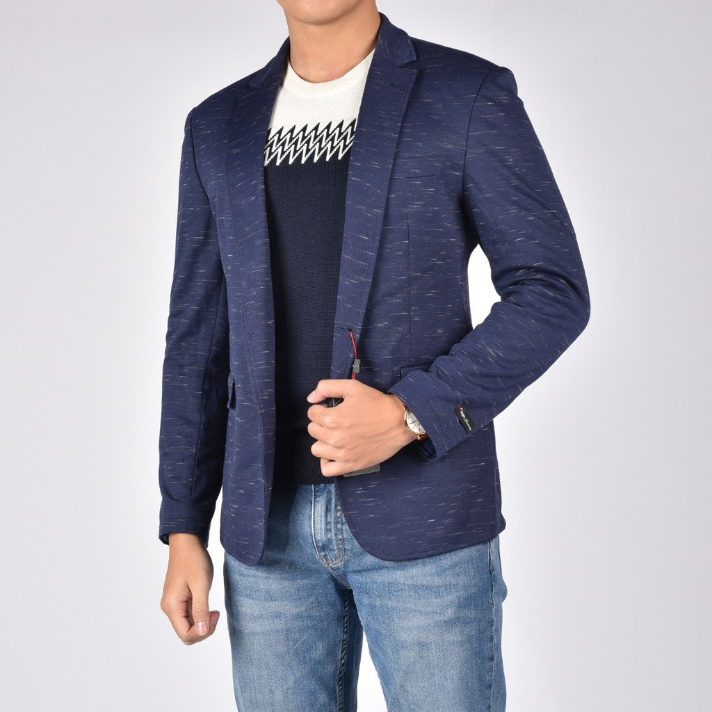 Áo demi owen màu xanh navy đậm họa tiết DM66138