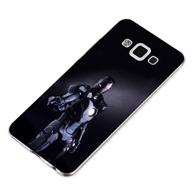 Ốp silicon Hình Iron Man Cho Samsung A3 A5 A7 A8 Plus 2016 2017 2018 Note 3 4 5 8 E5