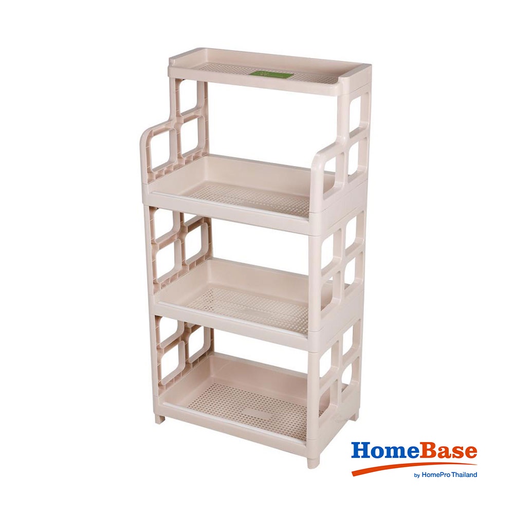 HomeBase Kệ nhựa 4 tầng Thái Lan R47x5xS30xC95.5cm màu kem