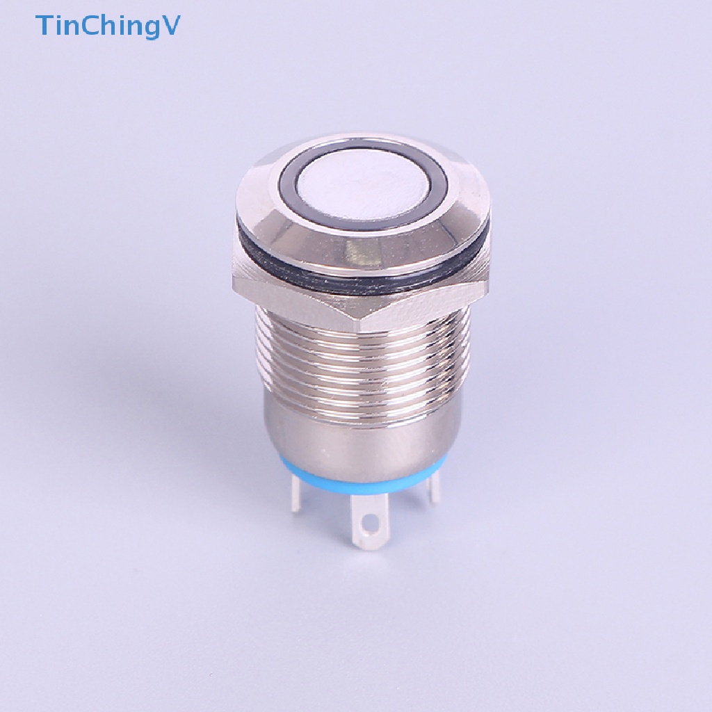 [TinChingV] Nút Nhấn Kim Loại 12mm Công Tắc Đèn LED Hình Tròn Màu Đen