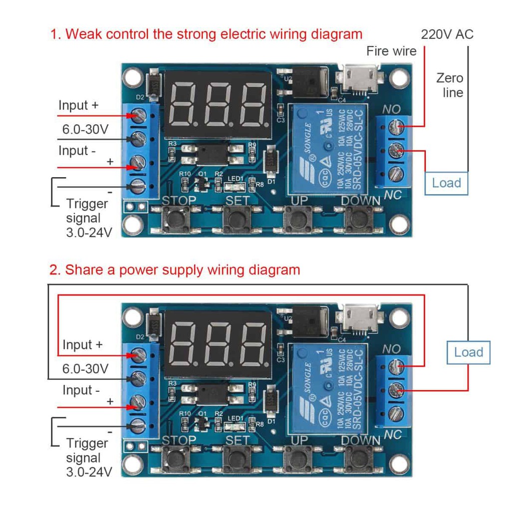 Mạch tạo trễ đóng ngắt theo chu kì Relay - QAKP