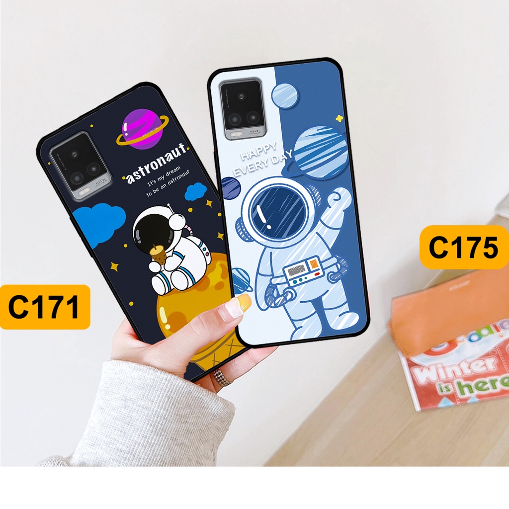 Ốp Vivo V20 - V21 in hình astronaut, phi hành gia vũ trụ hottrend, độc đáo, cá tính.