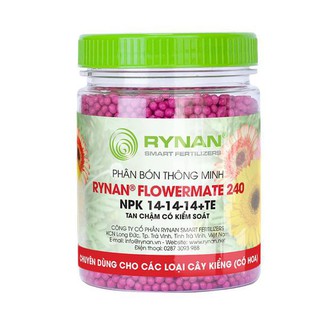 Phân bón thông minh ryan 14 - 14 - 14 + te chuyên dùng cho cây kiểng có hoa hũ 150gr