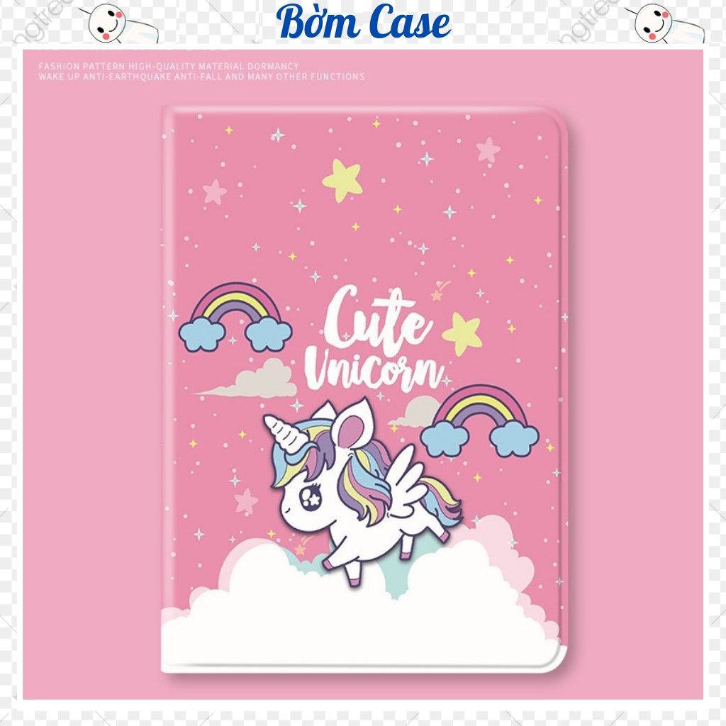 Bao da ipad Silicon Cute Vnicorn chất đẹp ốp ipad Gen 5,6,7,8,9 - Air 2,1,3,4,5 - Pro 11,9.7,10.5...BỜM CASE