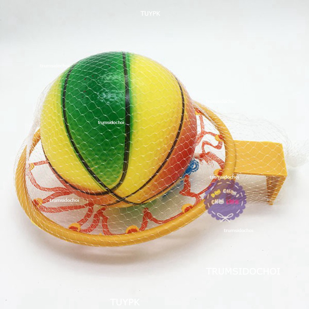 LOẠI 1- Bộ đồ chơi ném bóng rổ treo tường túi lưới bằng nhựa - ĐỒ CHƠI CHỢ LỚN