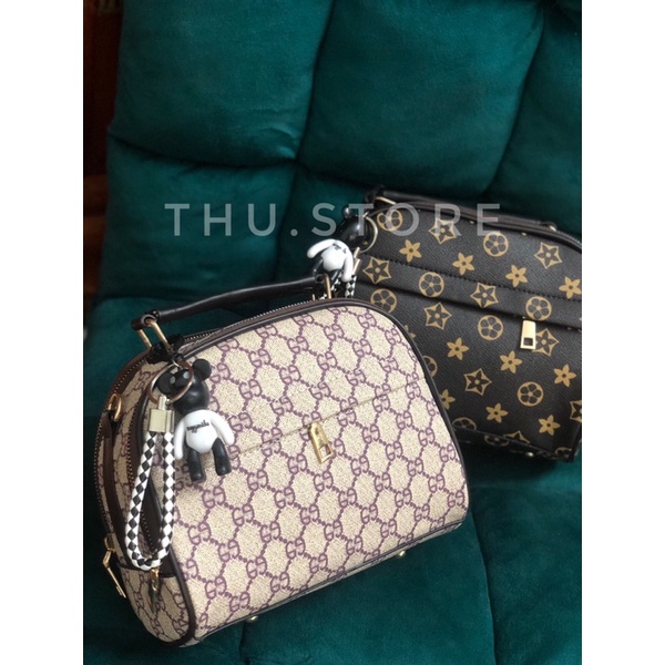 Túi Xách Nữ Kèm Móc Khóc Gấu, Túi Đeo Chéo Nữ Phong Cách Hàn Quốc