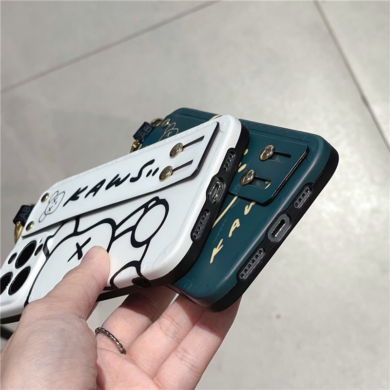 Ốp Điện Thoại Silicon Mềm Gắn Dây Đeo Cổ Tay Chống Sốc/Rơi Cho Iphone 13 12 11PROMAX X XS XR XSMAX 7/8PLUS