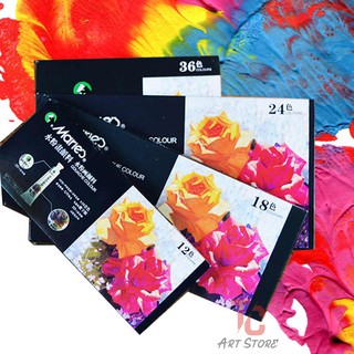 Màu Gouache Marie's 12/18/24/36m x 12ml - Màu bột dạng tuýp