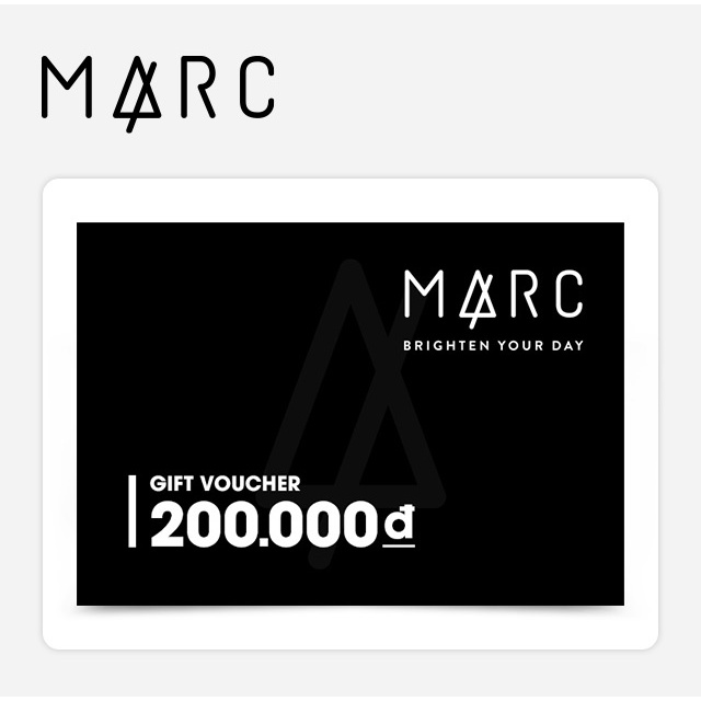 Phiếu quà tặng trị giá 200k áp dụng cho hệ thống cửa hàng thời trang Marc Fashion
