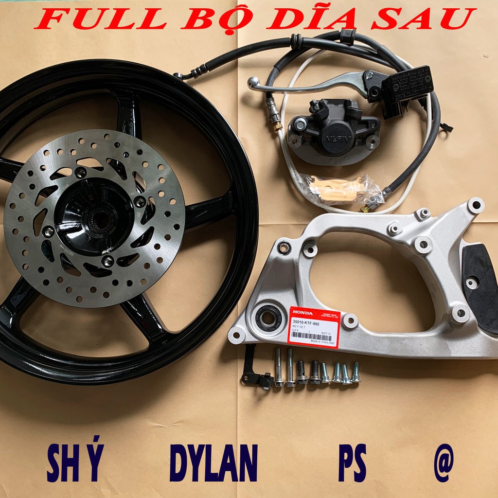 Full bộ dĩa sau cho SH Ý Dylan PS A Còng - Bộ dĩa sau cho các dong SH Ý Dylan PS