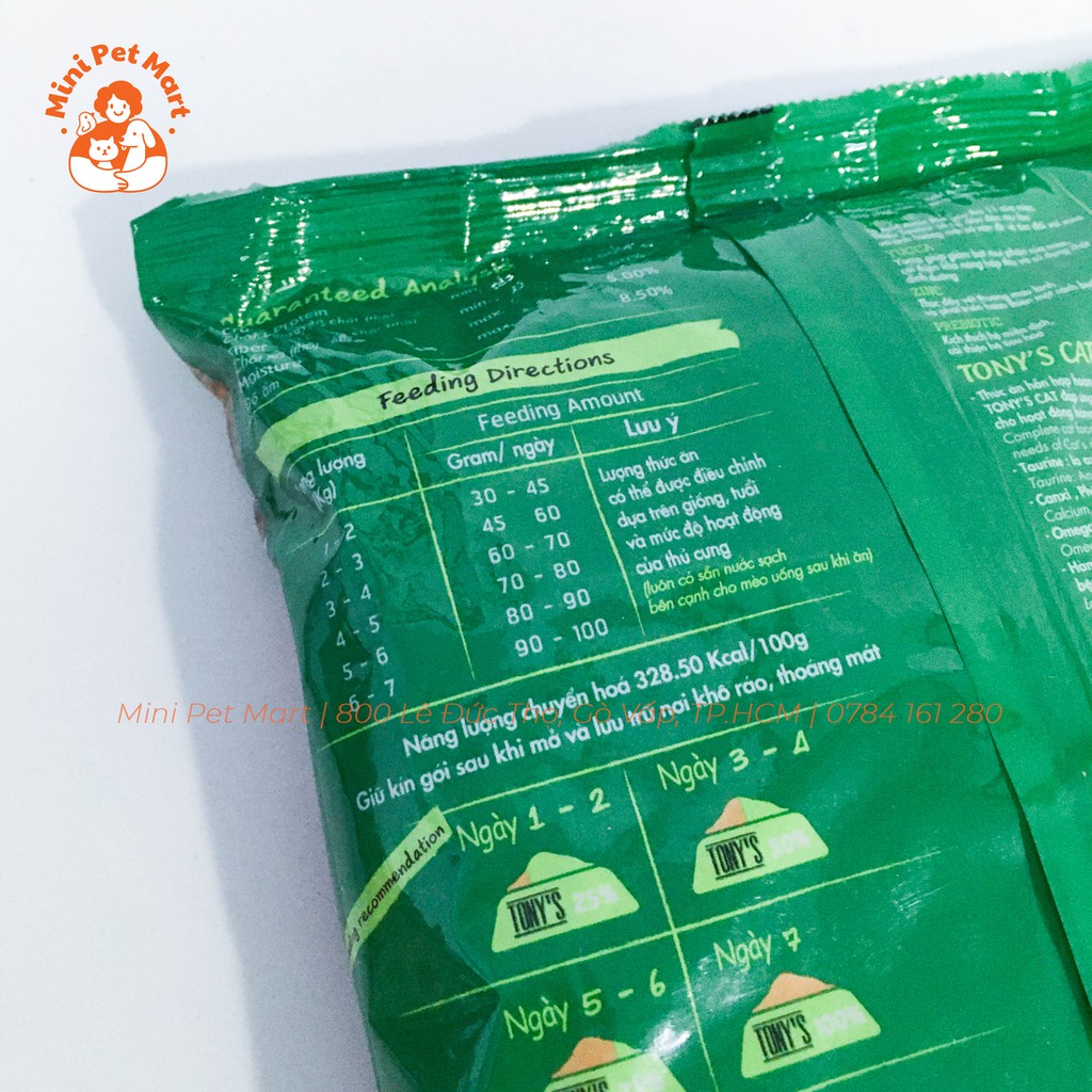 Thức ăn hạt cho mèo trưởng thành TONY CAT 500g