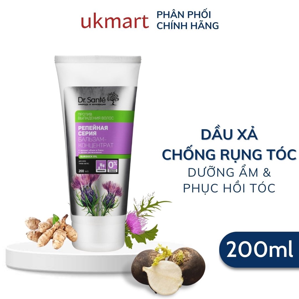 Dầu Gội Chiết Xuất Ngưu Bàng Chống Rụng Tóc Dr. Sante Burdock Serrie 250 ml