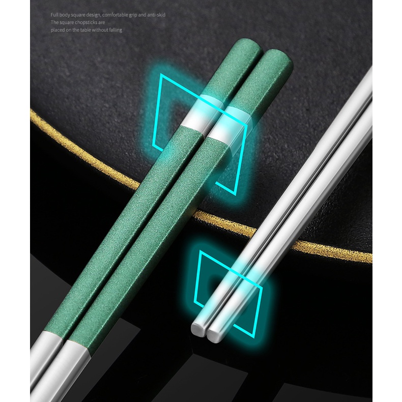 Đôi Đũa Inox 304 Cao Cấp 23cm Tiện Lợi Dễ Sử Dụng