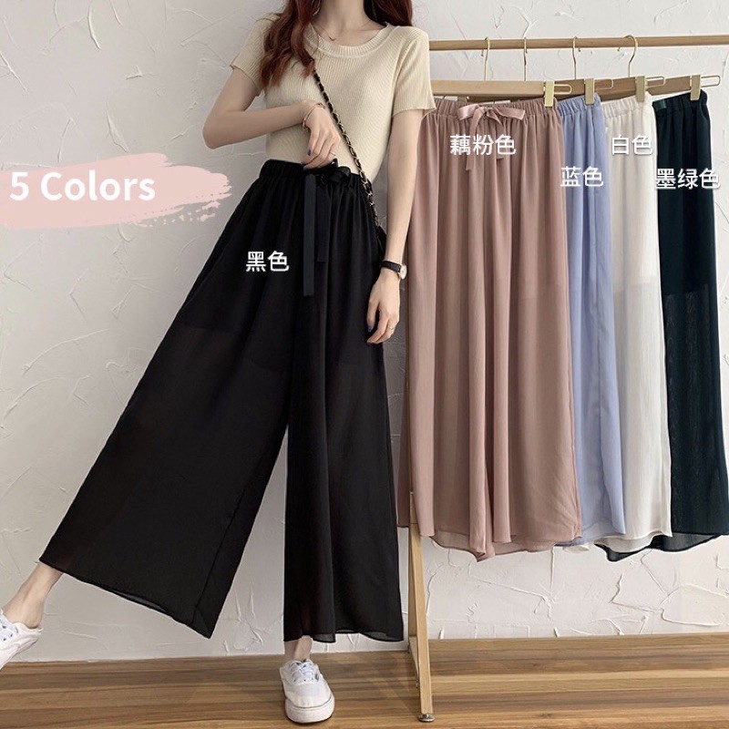 QUẦN CULOTTES VOAN ỐNG RỘNG