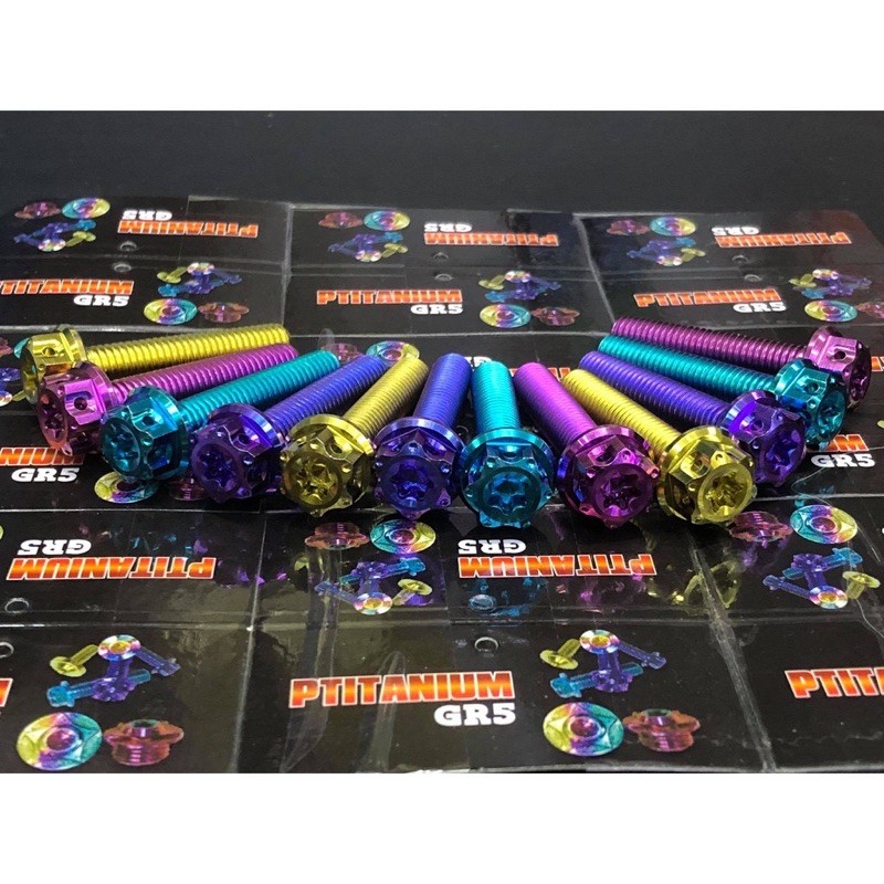 Ốc titan 8li15 20 25 30 40 50 60 mẫu đầu Salaya (giữ chảng ba Sonic, Raider 8li25 8li60 8 li 25 6