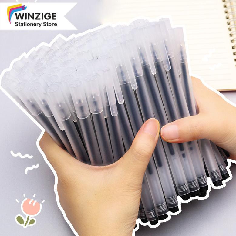 Winzige Bút Bi Nước Bút Gel đen bấm 0.5mm Viết Mực Gel Nhám Kiểu Muji Đơn Giản đồ Dùng Học Tập