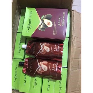 Nhuộm đen collagen tinh chất bơ chuyên gia phủ tóc bạc đến 99%