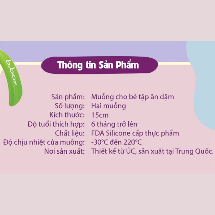 Thìa Ăn Dặm, Thìa Tập Xúc Cho Bé, Muỗng Nĩa B.Box