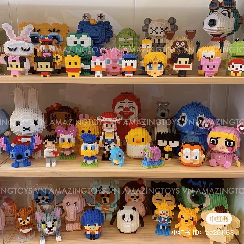 Mô hình lắp ráp nhân vật hoạt hình đáng yêu, dễ thương, giá siêu rẻ