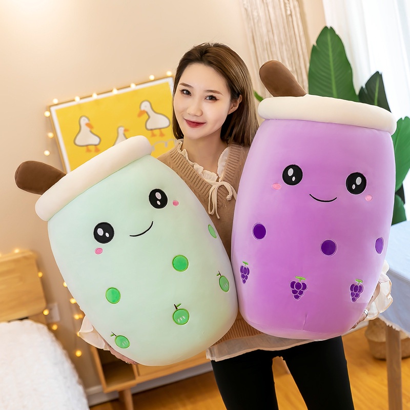 Thú Nhồi Bông Hình Gấu bông Uống Trà Sữa Dễ Thương