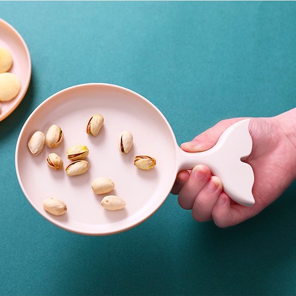 Đĩa đựng thức ăn vặt hình cá voi có tay cầm