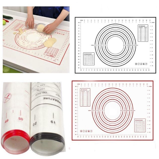 Tấm nhào bột silicon dòng có vạch chia